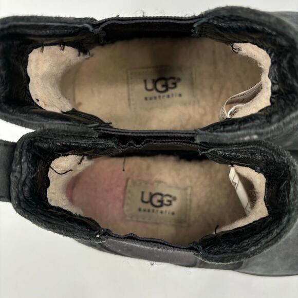 UGG Australia Bonham Chelsea Ankle Boots Suede Leather Waterproof Black Size 6 - Picture 7 of 10